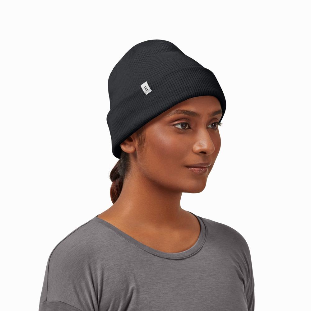 On Merino Beanie Hoeden Heren Zwart | 587196GWM