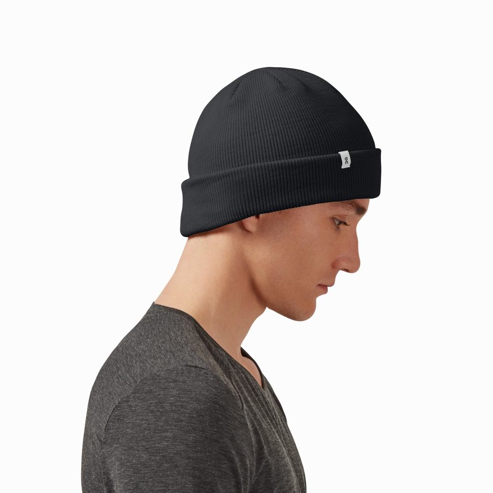 On Merino Beanie Hoeden Heren Zwart | 587196GWM