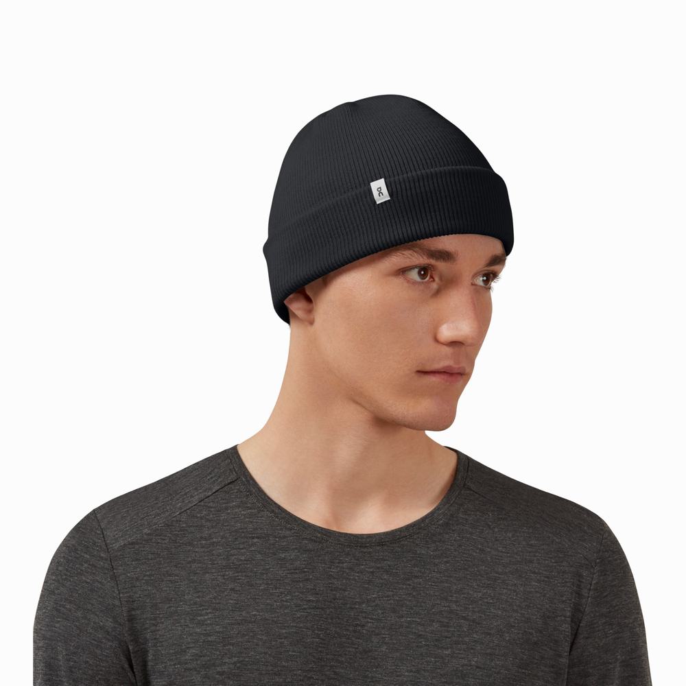 On Merino Beanie Hoeden Heren Zwart | 587196GWM