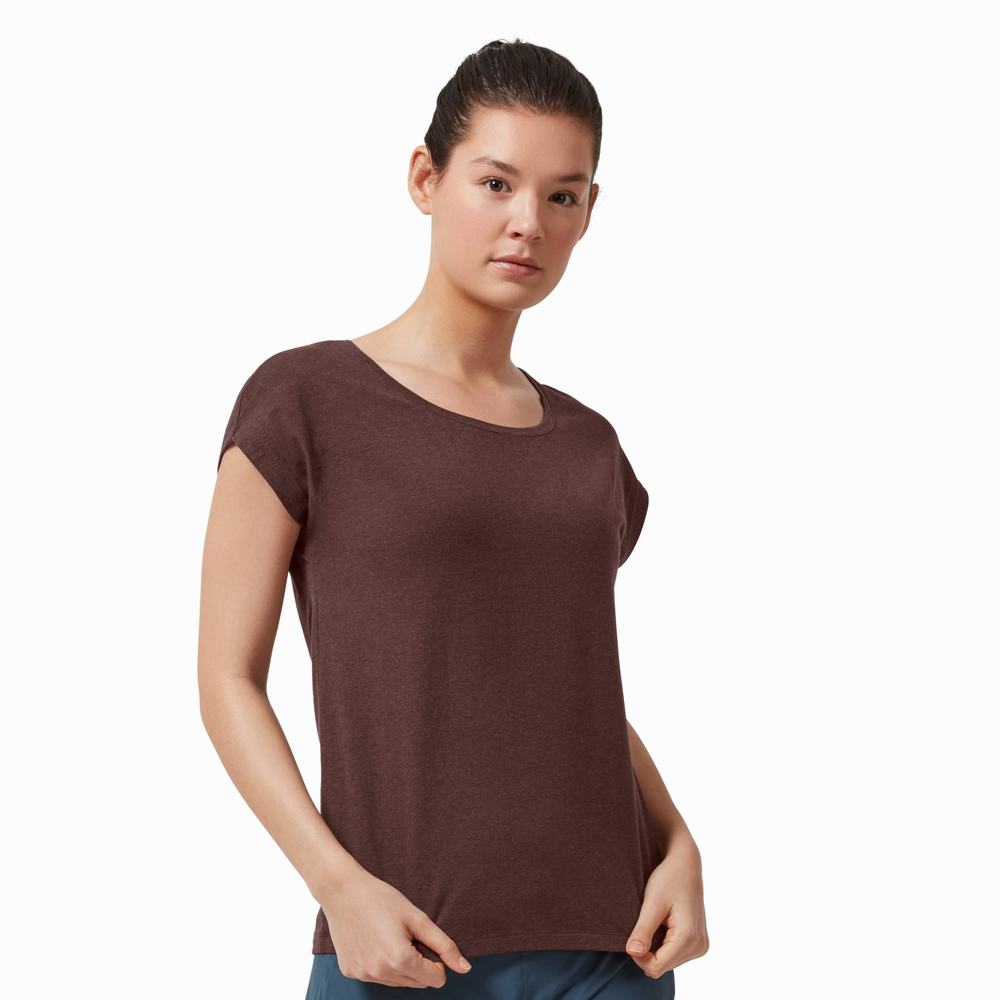 On On-T T-shirts Dames Koffie | 578610KST