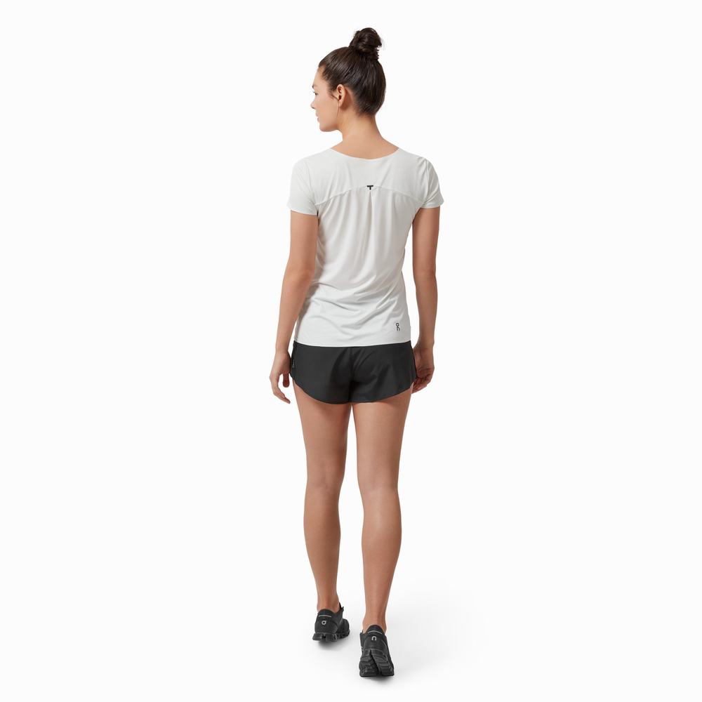 On Performance Long-T T-shirts Dames Beige Wit | 361290OPK