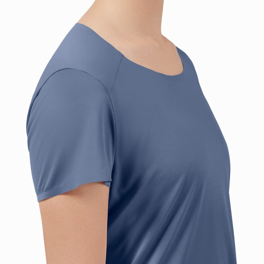 On Performance Long-T T-shirts Dames Blauw Zwart | 986210RCJ