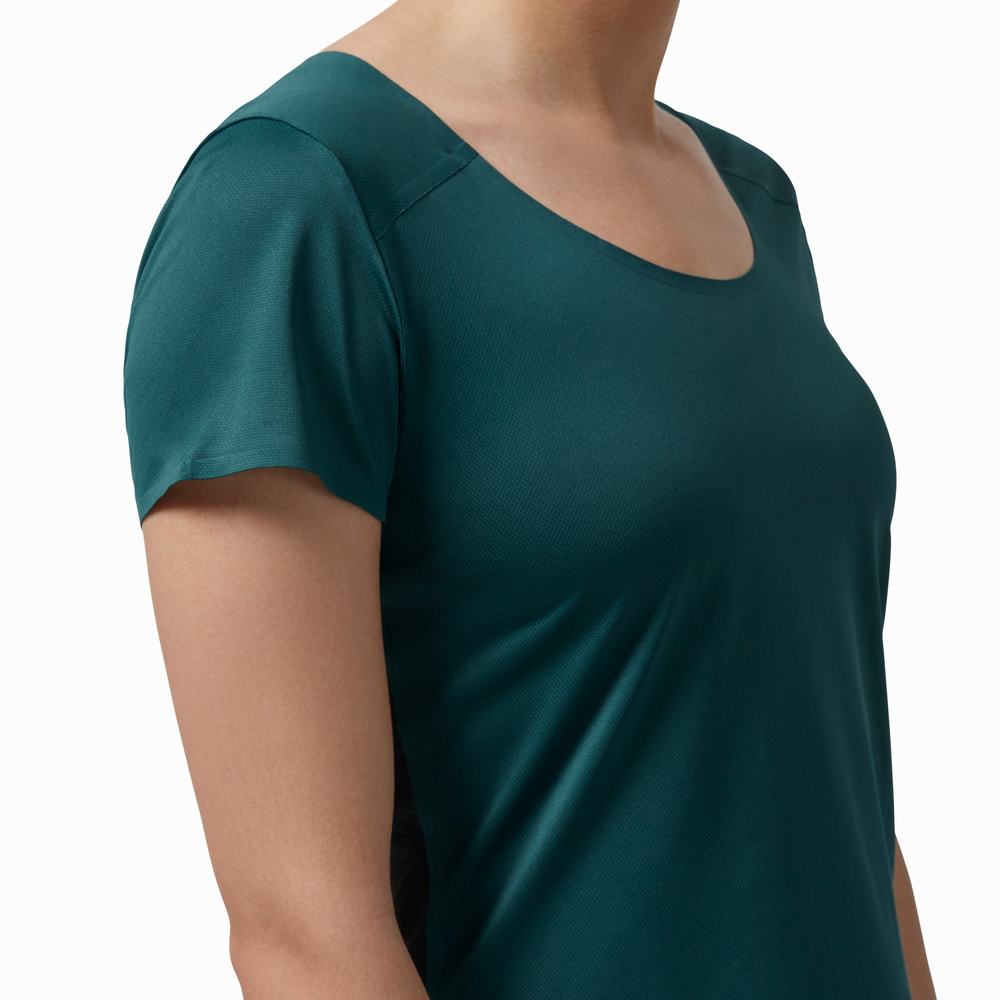 On Performance Long-T T-shirts Dames Groen Zwart | 923580SON