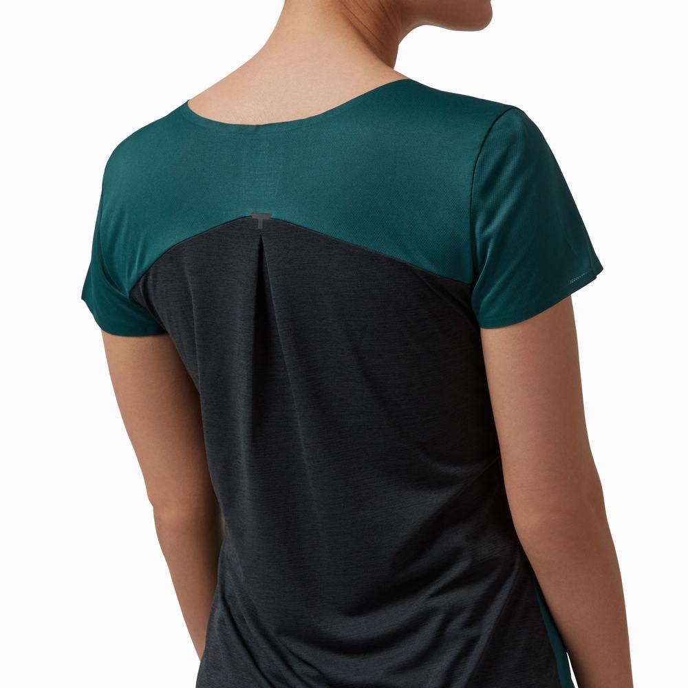 On Performance Long-T T-shirts Dames Groen Zwart | 923580SON