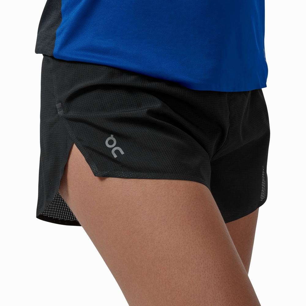 On Race Hardloopshorts Dames Zwart | 490521BUK