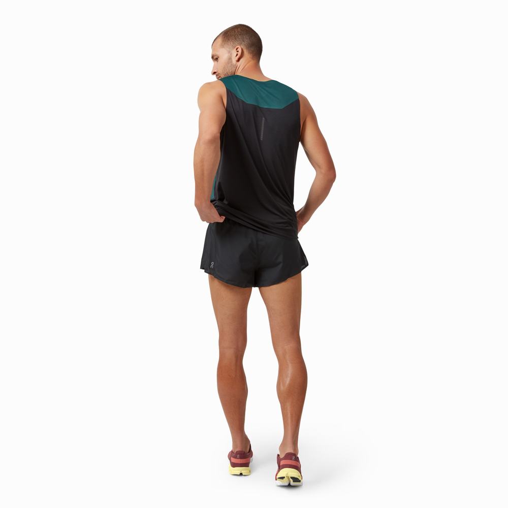 On Race Hardloopshorts Heren Zwart | 976485TOX