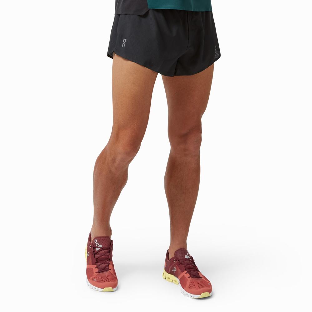 On Race Hardloopshorts Heren Zwart | 976485TOX