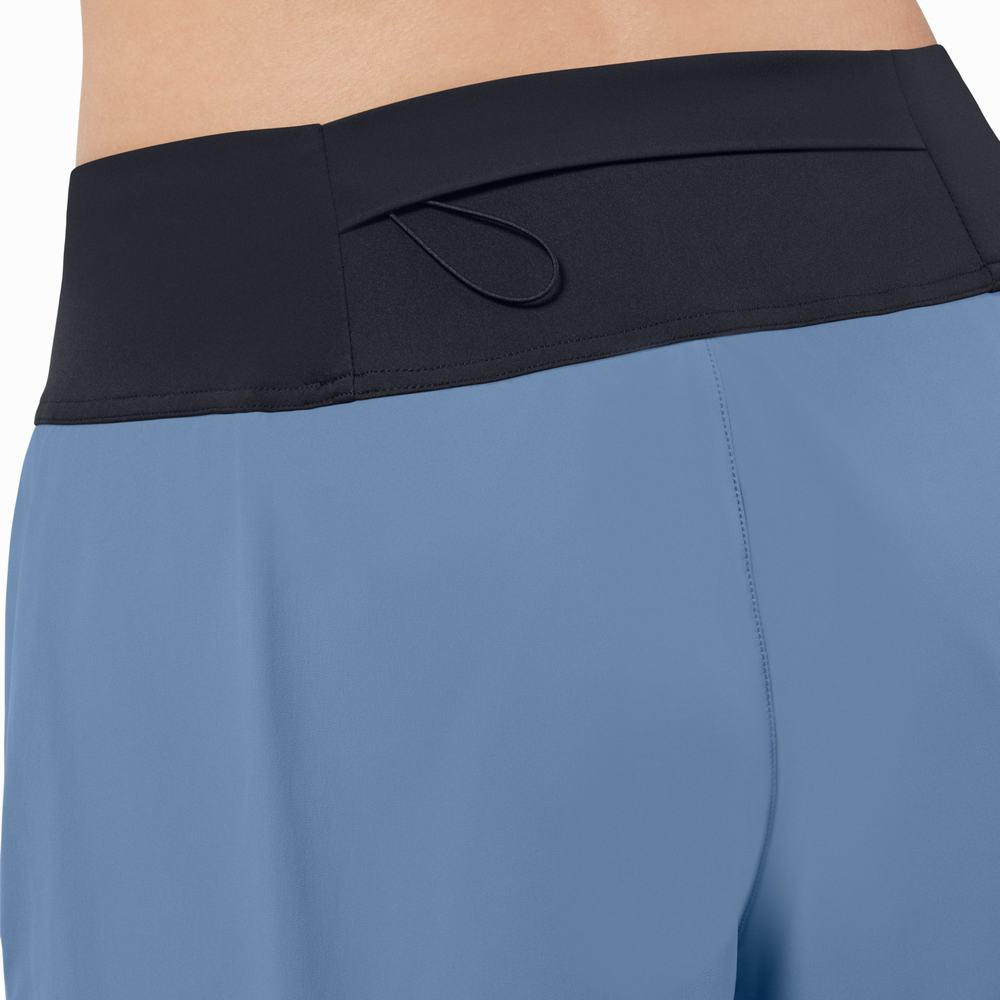 On Running Hardloopshorts Dames Blauw Zwart | 364172BUS