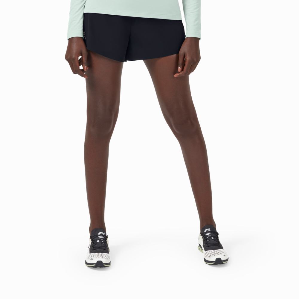 On Running Hardloopshorts Dames Zwart | 345671BXH