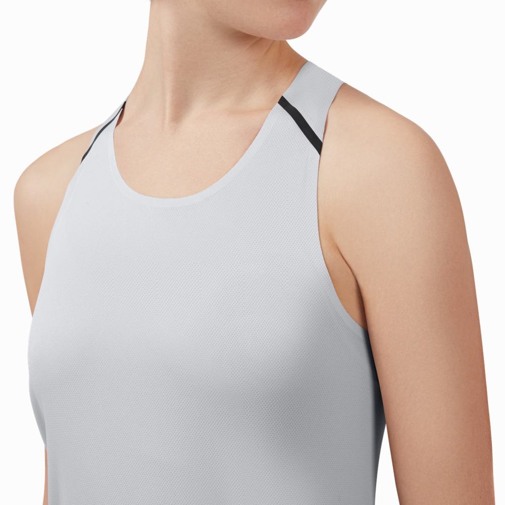 On Tank-T Tanktop Dames Beige Zwart | 954203HTI