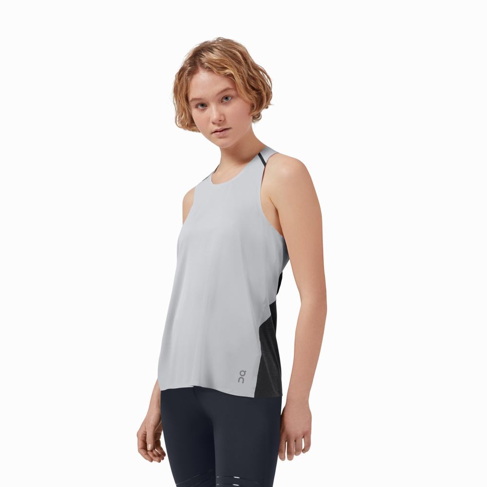 On Tank-T Tanktop Dames Beige Zwart | 954203HTI