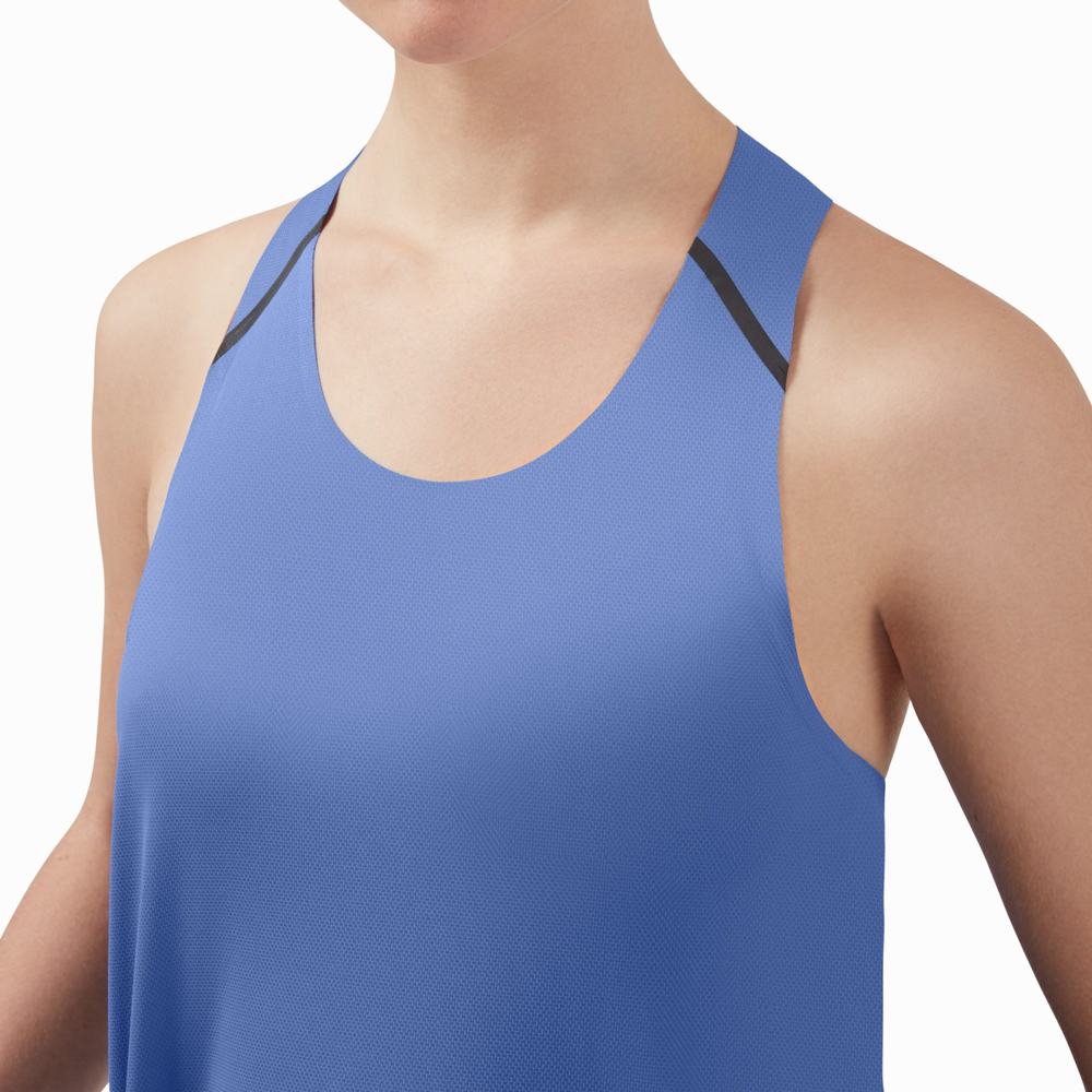 On Tank-T Tanktop Dames Blauw Zwart | 716493IUL