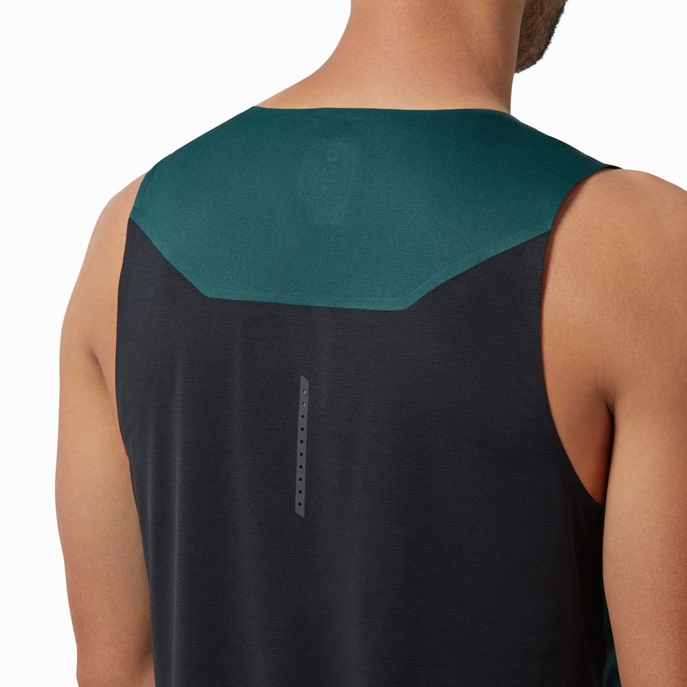 On Tank-T Tanktop Heren Groen Zwart | 752896SOI