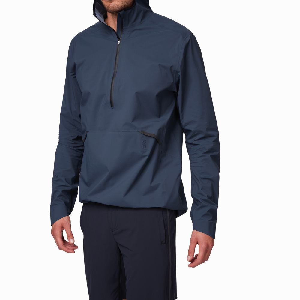 On Waterproof Anorak Jassen Heren Donkerblauw | 967510UHN